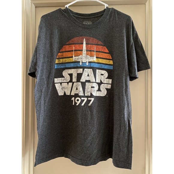 Mad Engine Disney Juniors Cotton Long Sleeve Star Wars Graphic T Shirt Gray Size X Large main image 1